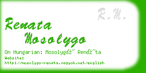 renata mosolygo business card